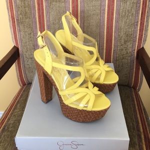 Jessica Simpson Wedge high heel sandals size 6.5M.